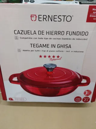 Cazuela de Hierro Fundido Ernesto Roja