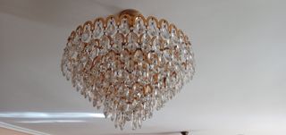 Lámpara de techo lágrimas cristal