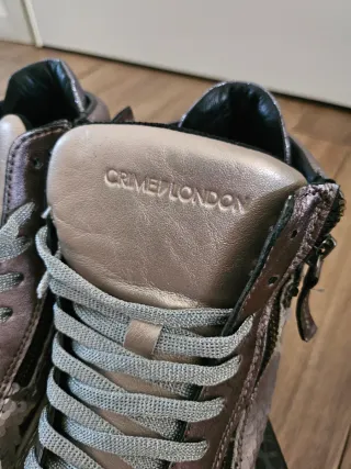 Sneakers Crime London Glitter Argento/Oro Tg 37