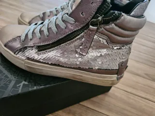Sneakers Crime London Glitter Argento/Oro Tg 37