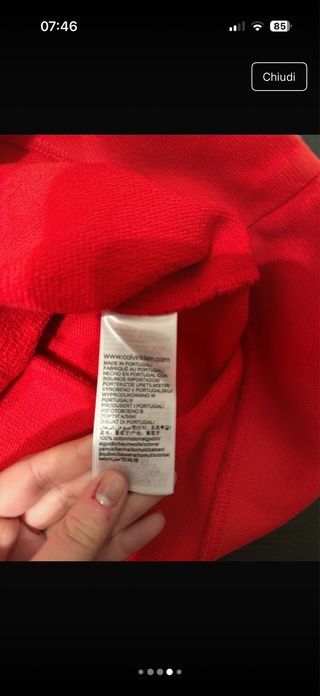 Felpa Calvin Klein Leopardata Rossa Nera