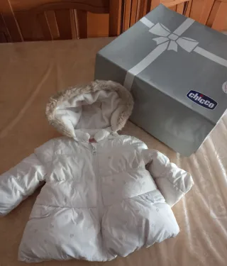 Giubbino neonata Chicco bianco