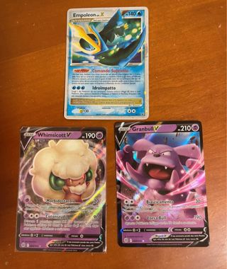 Carte Pokémon Empoleon V, Whimsicott V, Granbull V