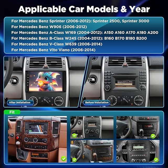 ETLFUCyber 2G+64G AutoRadio 9'' Mercedes Benz