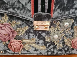 Borsa Fracomina nuova grigia e rosa
