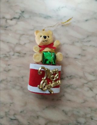 Set 2 decorazioni albero Natale orsetto