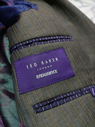 Americana Ted Baker Talla 54 Gris Forro Morado