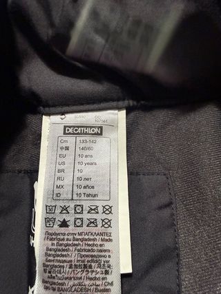 Pantalón de nieve infantil niño 10 años