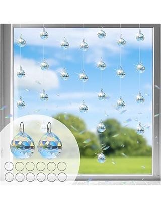 WEDNOK Juego de 30 Bolas de Cristal de Cristal Col