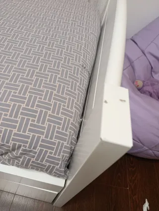 Cama nido blanca madera 90x190