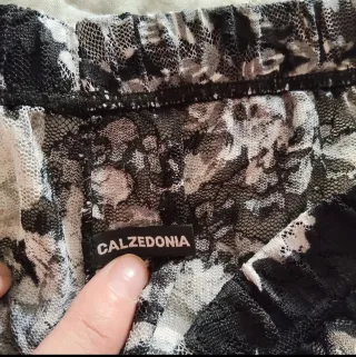 Collant Calzedonia Floreale Nero Taglia Unica