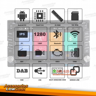 NAVEGADOR 2DIN UNIVERSAL MULTIMEDIA GPS ANDROID 1