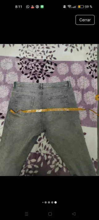 Pantalón mujer elastano gris