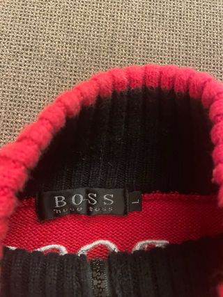 Jersey Hugo Boss cremallera roja y negra