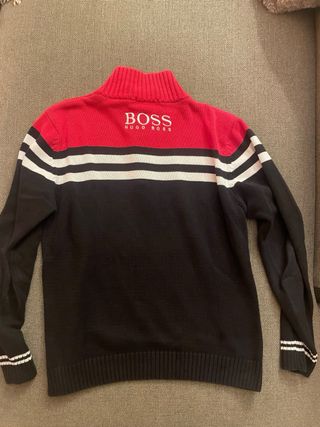 Jersey Hugo Boss cremallera roja y negra