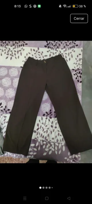 Pantalón marrón mujer