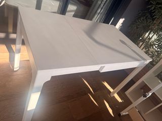 Mesa extensible blanca 84-120x74 cm