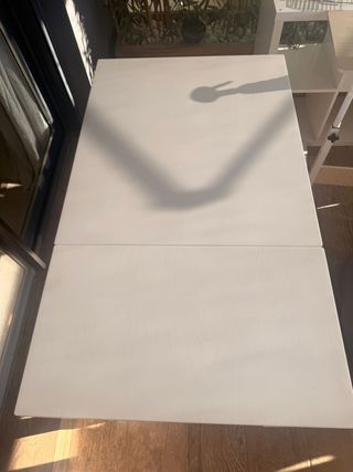 Mesa extensible blanca 84-120x74 cm