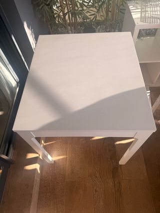 Mesa extensible blanca 84-120x74 cm