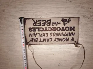 Targa in legno Motorcycles and Beer