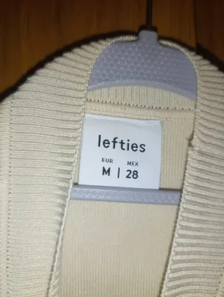 Top sin mangas Lefties beige Talla M