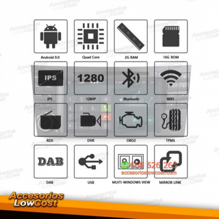NAVEGADOR MULTIMEDIA ANDROID 11.0 GPS DVD, ESPECÍ