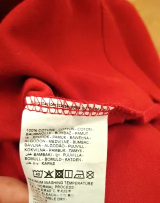 Maglietta OVS collo alto rosso