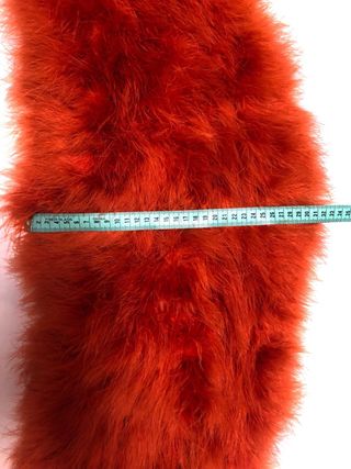 Estola plumas auténticas Zara naranja sin estrenar