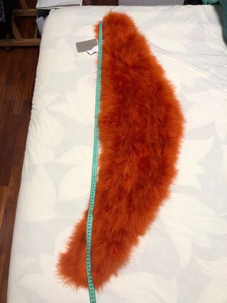 Estola plumas auténticas Zara naranja sin estrenar