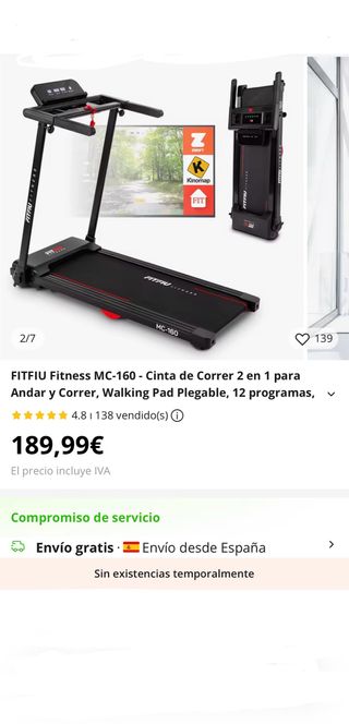 oferta cinta correr