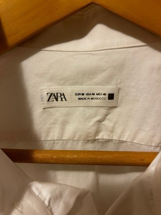 Camisa traje ZARA blanca
