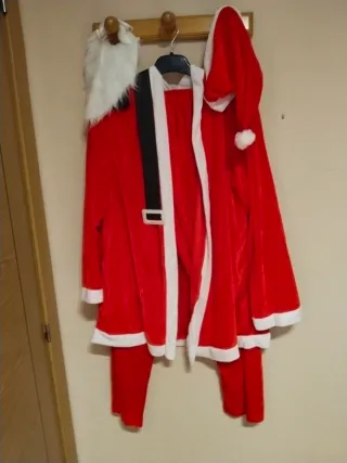 Disfraz Papá Noel Blanco con Peluca y  Barba