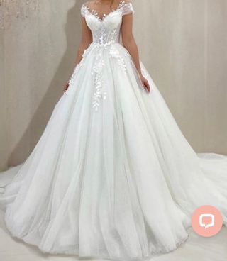 Vestido de Novia Nuevo - Talla 48 europea, blanco