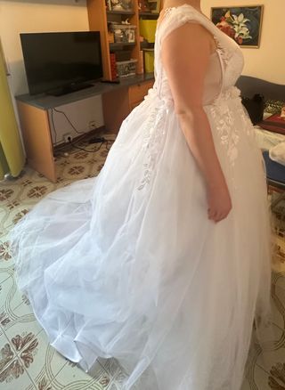 Vestido de Novia Nuevo - Talla 48 europea, blanco