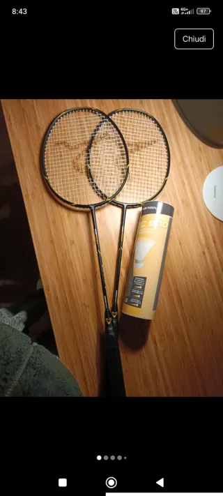 Racchette da badminton con volani