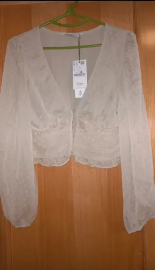 Blusa verde Stradivarius Talla M