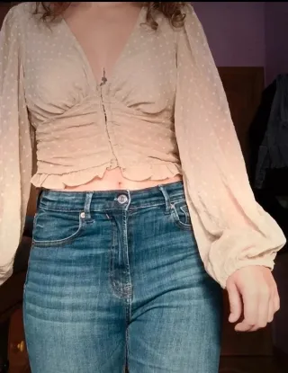 Blusa verde Stradivarius Talla M