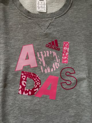 Sudadera Adidas Gris y Rosa