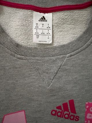 Sudadera Adidas Gris y Rosa