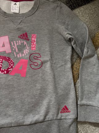 Sudadera Adidas Gris y Rosa