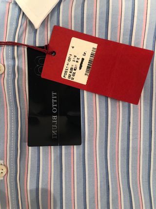Camisa Titto Bluni Rayas Azul Talla M