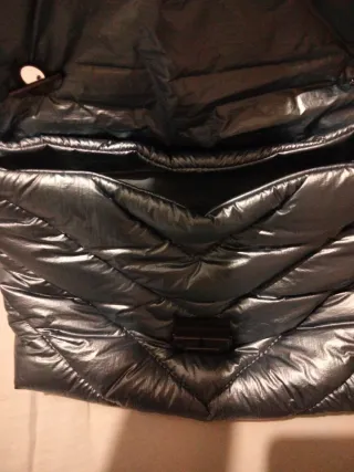 Bolso Parfois Azul Metalizado