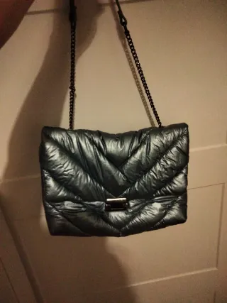 Bolso Parfois Azul Metalizado