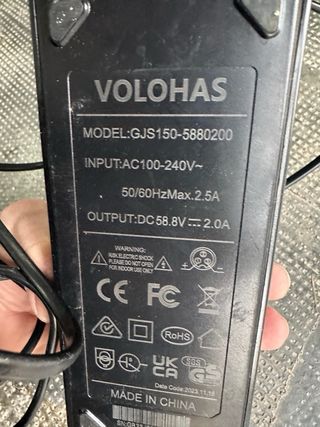 Cargador VOLOHAS para Smartgyro 58,8v 2.0A