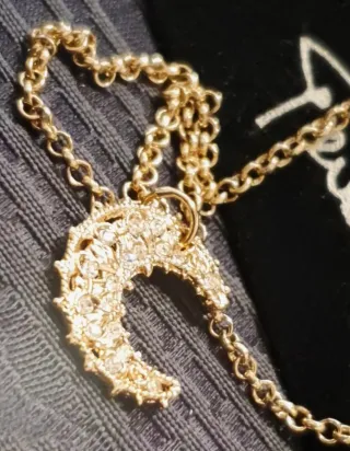 Collana GIORÀ BY RASPINI Mezzaluna Zirconi, nuova!