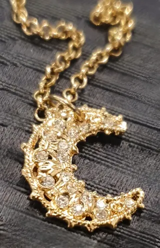 Collana GIORÀ BY RASPINI Mezzaluna Zirconi, nuova!