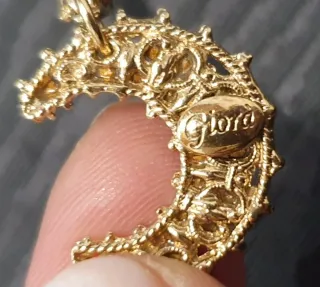 Collana GIORÀ BY RASPINI Mezzaluna Zirconi, nuova!