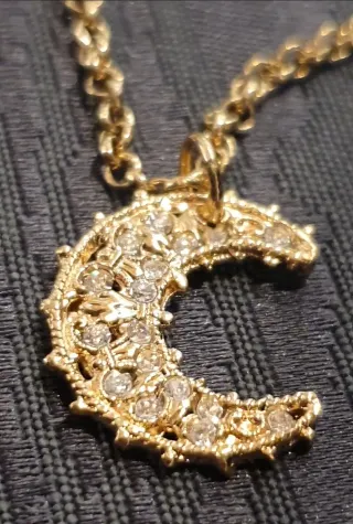 Collana GIORÀ BY RASPINI Mezzaluna Zirconi, nuova!