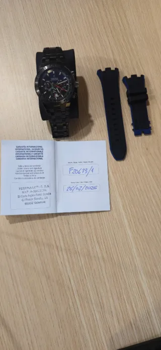 Reloj Festina Cronógrafo Negro y Plateado