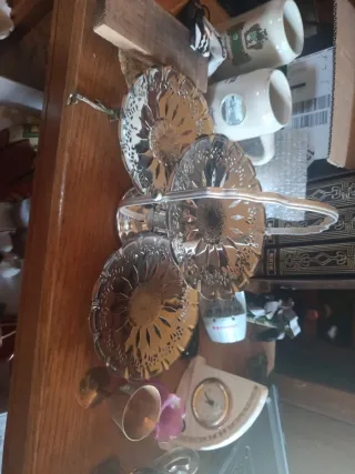 Porta dulces de plata vintage de los años 70